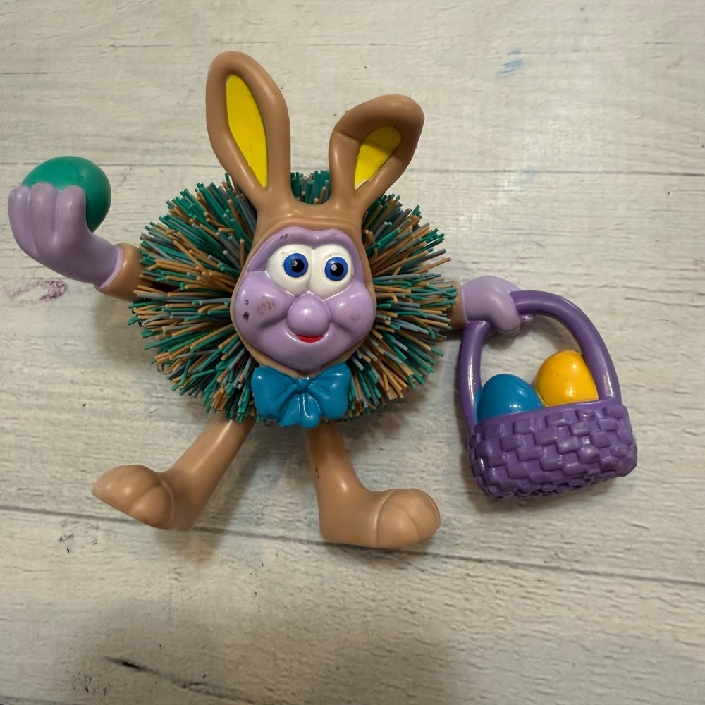 Kooshlings Critters 1998 Odzon Pink EASTER BUNNY Koosh Vintage Toy